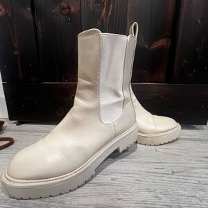 Cream color boots
